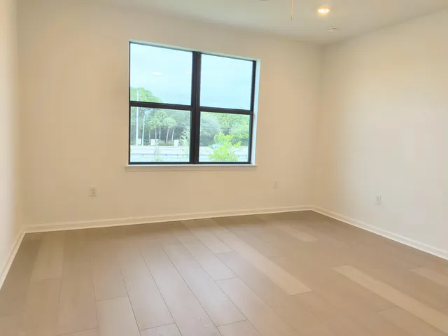 an empty room with a window