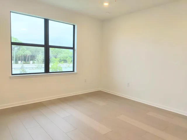 an empty room with a window