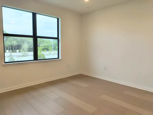 an empty room with a window