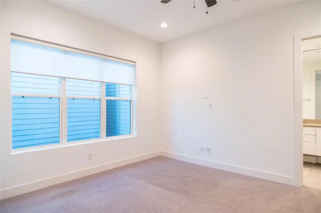 an empty room with closet