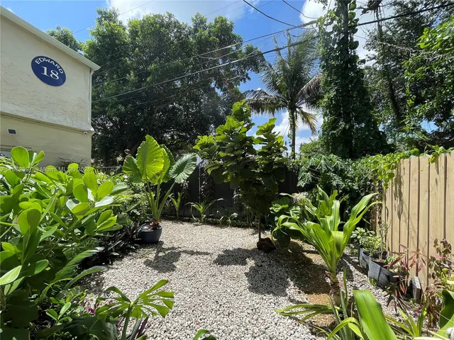 a view of a garden with plants