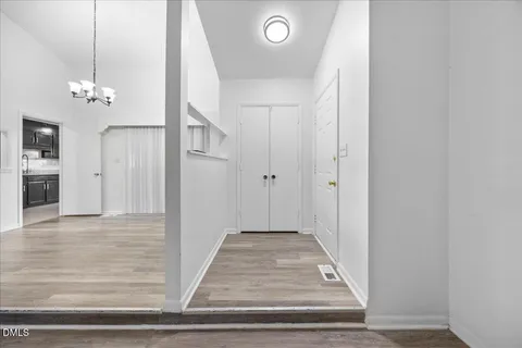 a view of backyard of house