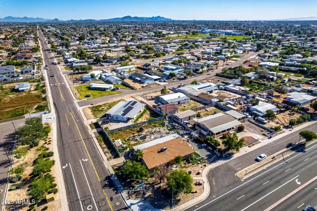 an aerial view of a city