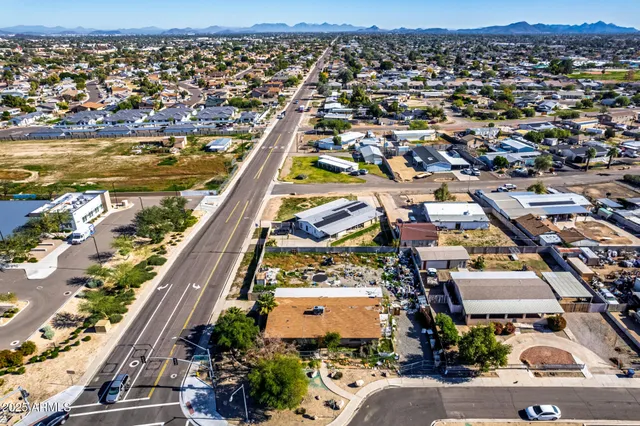 an aerial view of multiple house