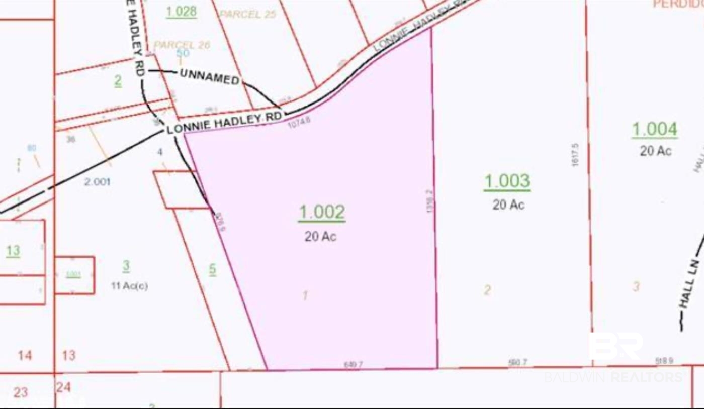 23799 Lonnie Hadley Road Perdido, AL 36562 - Photo 2 of 5 Parcel map