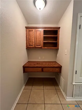 a room with washing machine