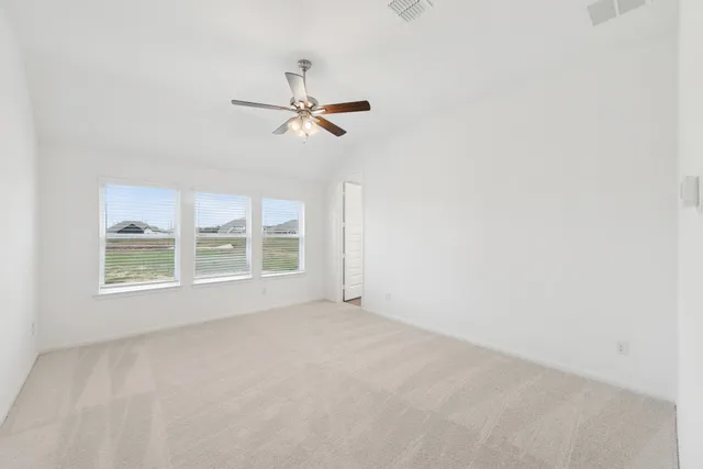 an empty room with a window