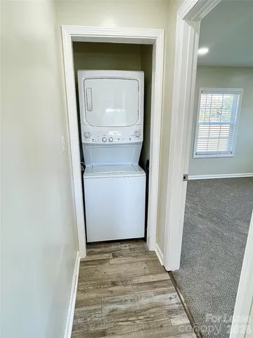 a utility room with a washer and dryer