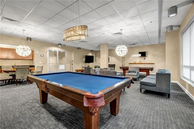 a front view of a building with street