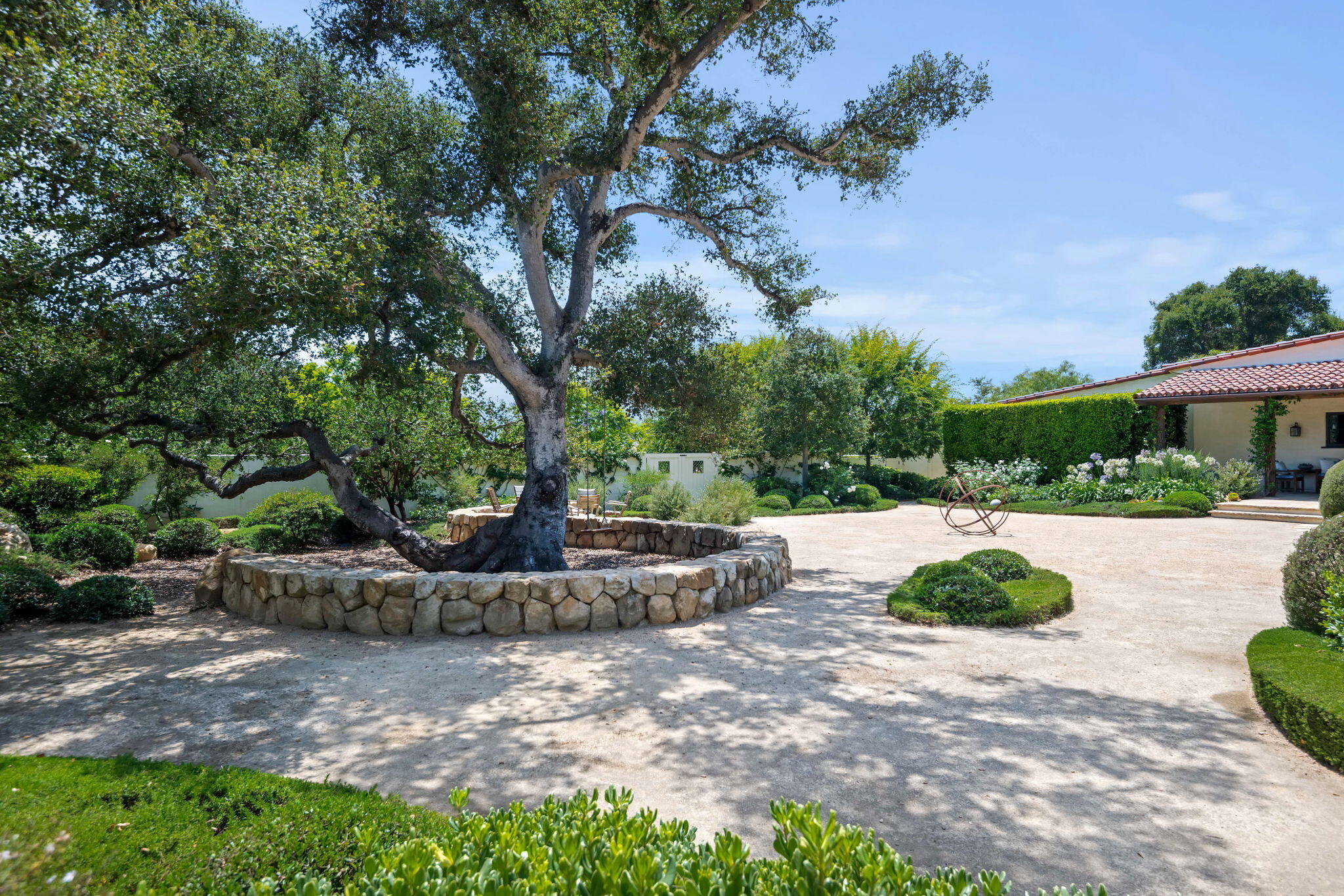 0 Boundary Drive Montecito, CA 93108 - Photo 24 of 26 a view of a garden with a fountain