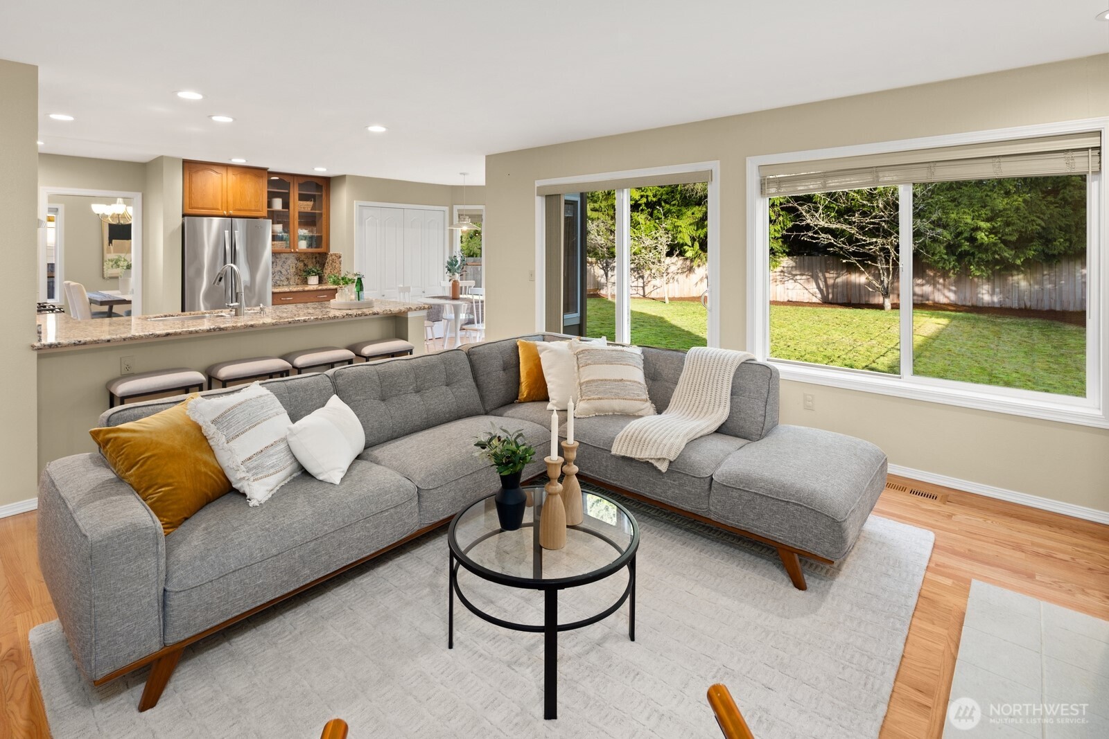 16708 5th Avenue Northeast Shoreline, WA 98155 - Photo 13 of 38 a living room with furniture and a large window