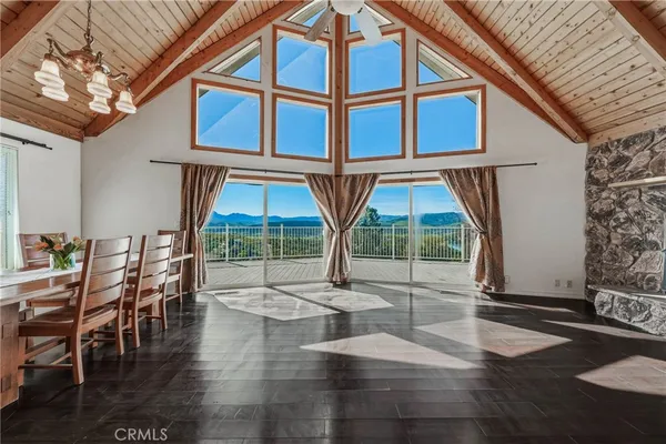 a building exterior with furniture