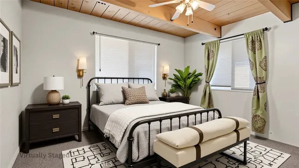 a view of a balcony with a forest