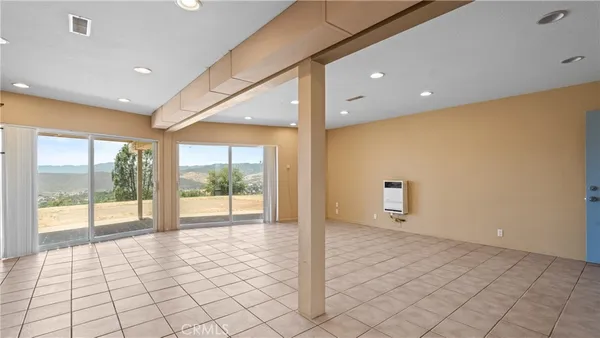 a view of a balcony with an outdoor space
