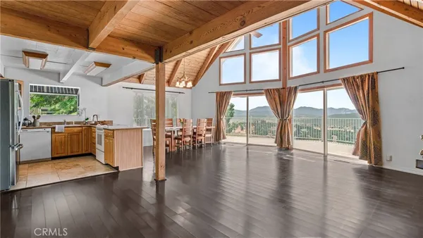 a view of lake with mountain