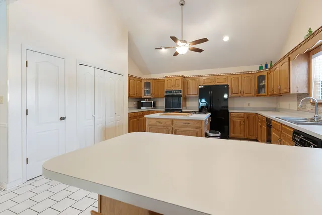 a view of a swimming pool with lounge chair
