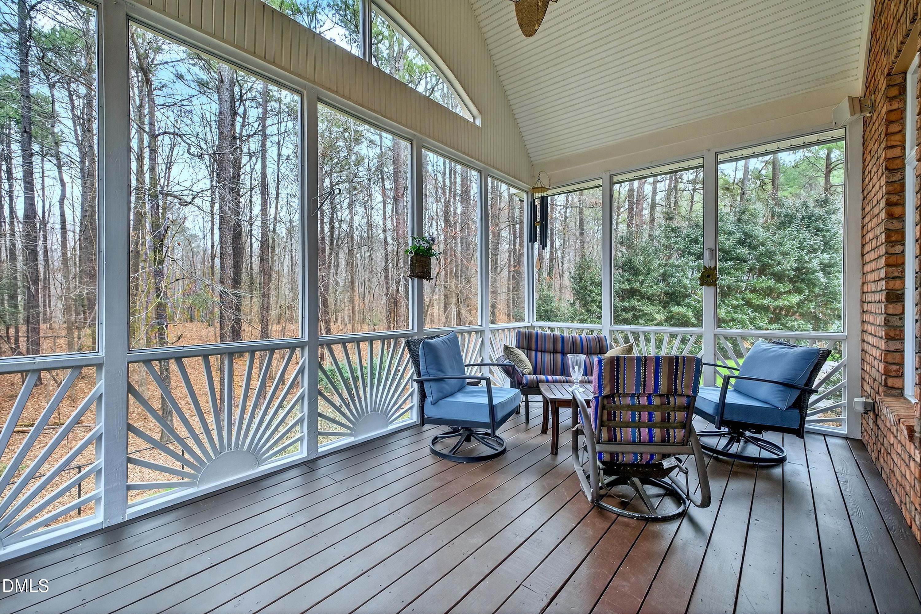 4613 Cross Brook Lane Raleigh, NC 27610 - Photo 24 of 53 a view of balcony with furniture and wooden floor