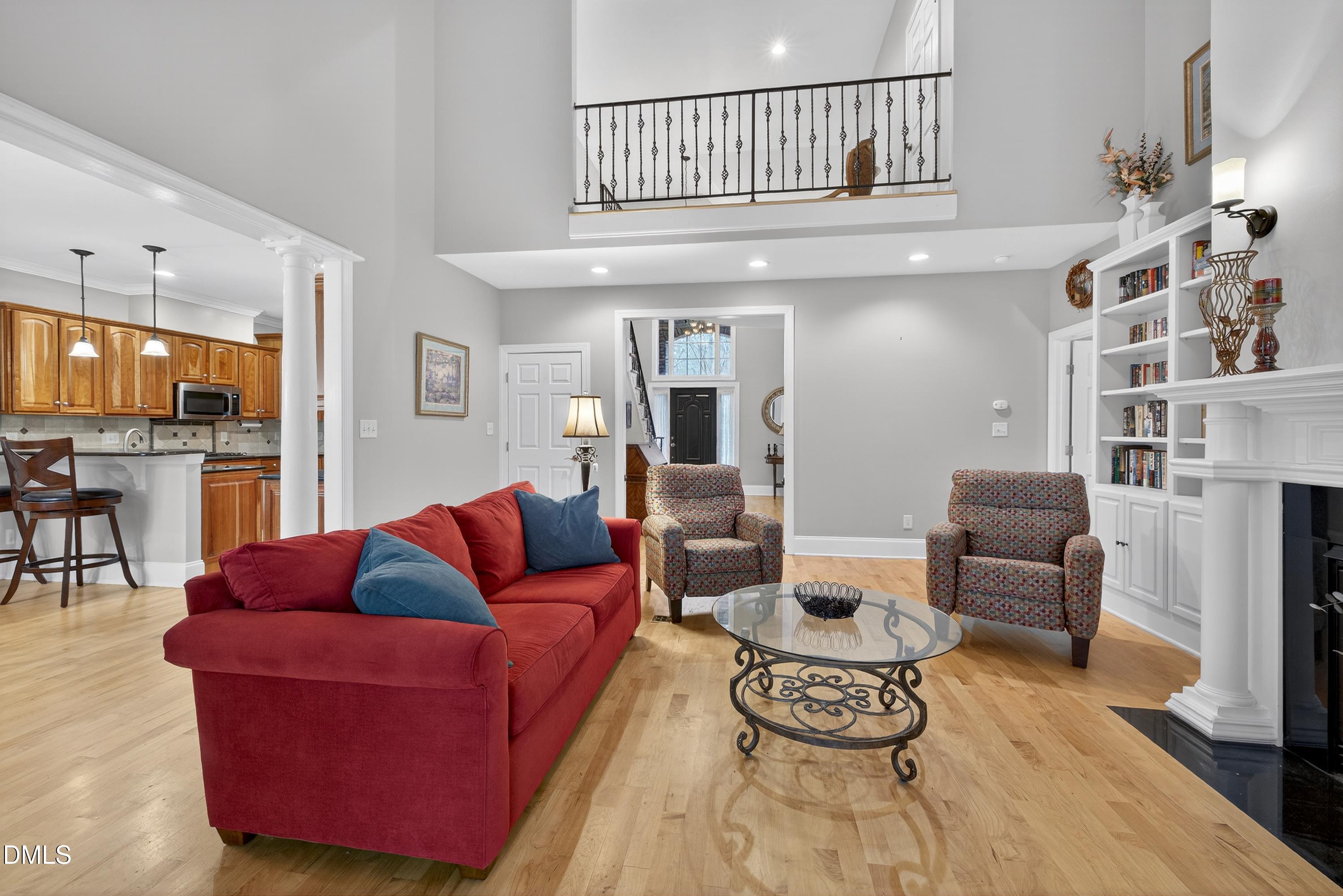 4613 Cross Brook Lane Raleigh, NC 27610 - Photo 10 of 53 a living room with furniture and a fireplace