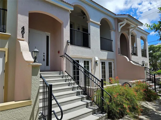 a view of a house with a wooden door