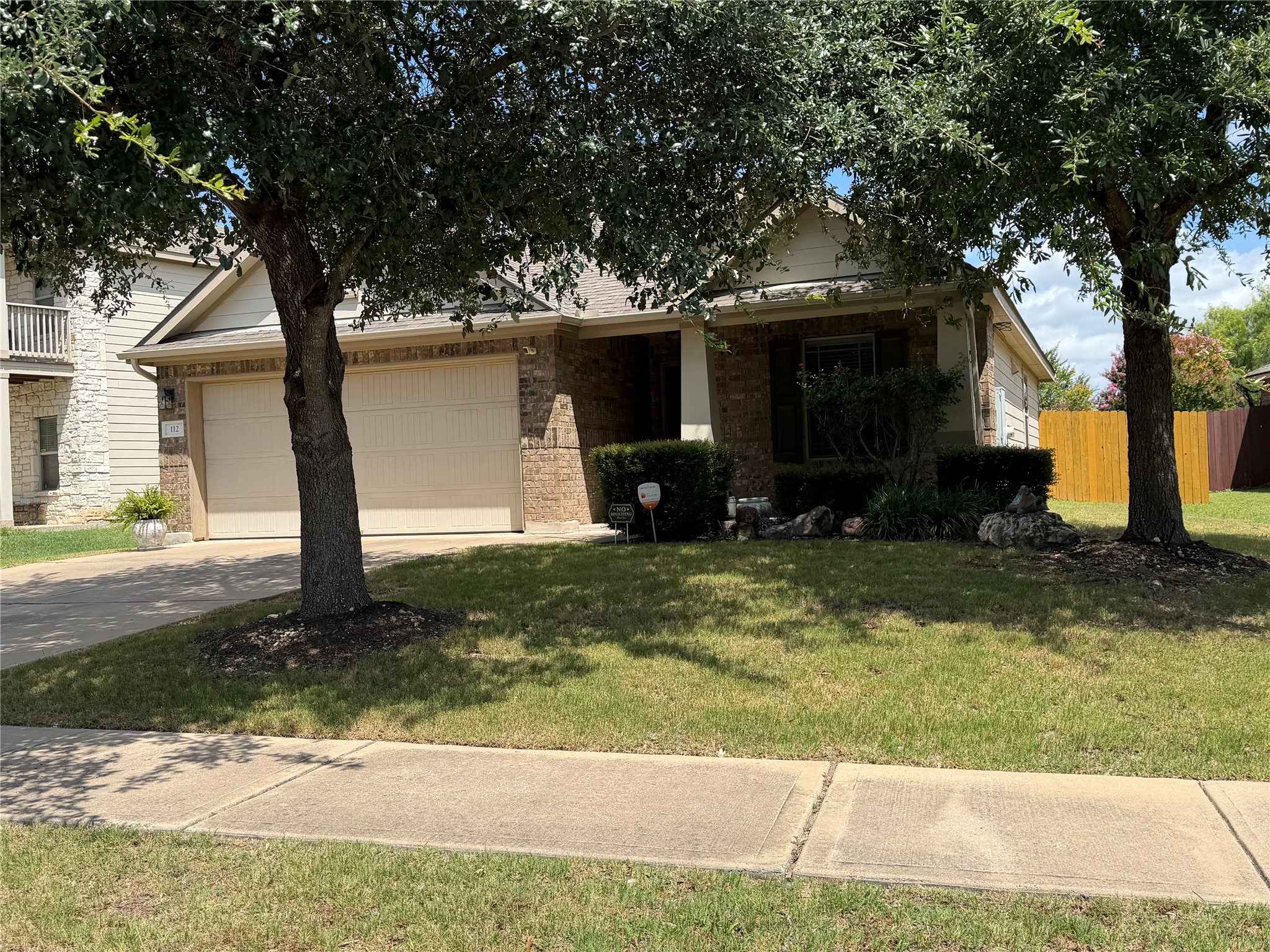 112 Eagle Owl Loop Leander, TX 78641 - Photo 1 of 35 A well-maintained lawn and mature trees enhance the curb appeal of this inviting single-story residence. Super convenient location to local schools and shopping, including the new Costco in Leander!
