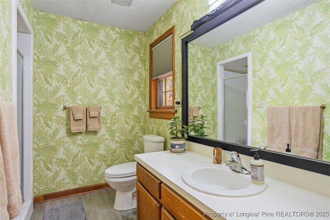 5108 Bridlington Lane Raleigh, NC 27612 - Photo 12 of 19 a bathroom with a sink a toilet and mirror