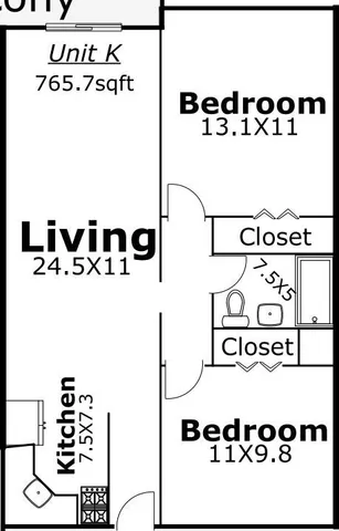 $1,075 | 3200 Belmont Place, Unit K, Metairie, LA 70002