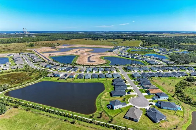 an aerial view of a city