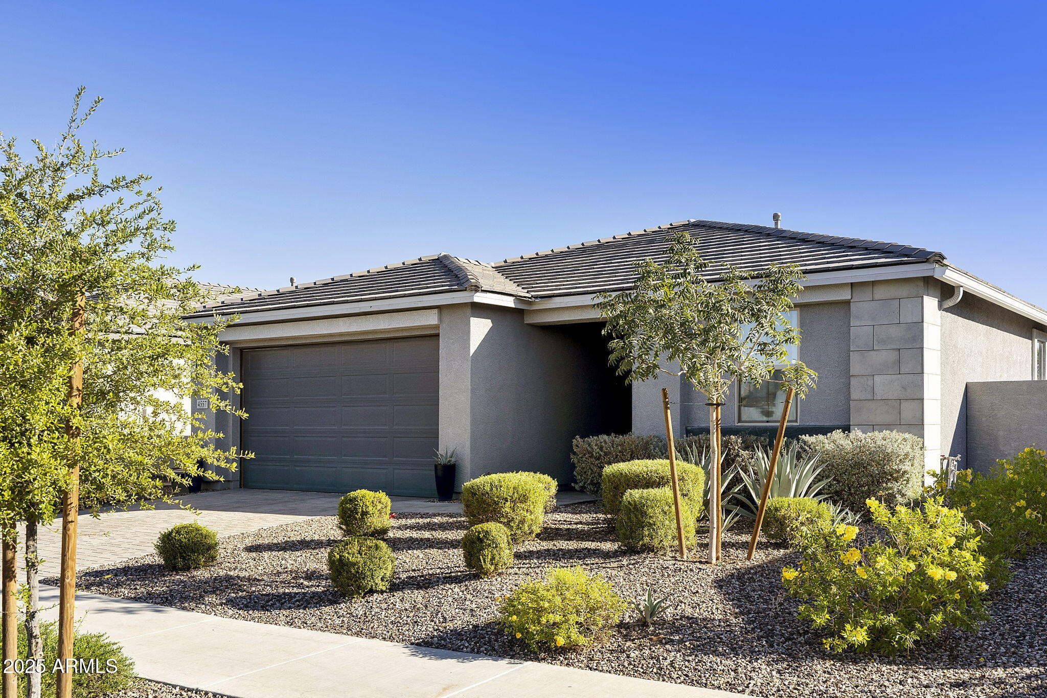 4557 South Element Mesa, AZ 85212 - Photo 2 of 34 a front view of a house with garden