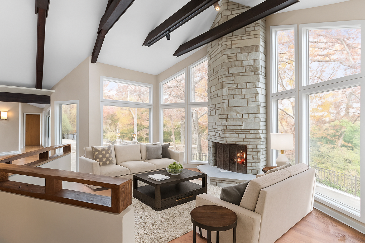 12 Rock Ridge Lane Barrington Hills, IL 60010 - Photo 12 of 52 a living room with furniture fireplace and a large window