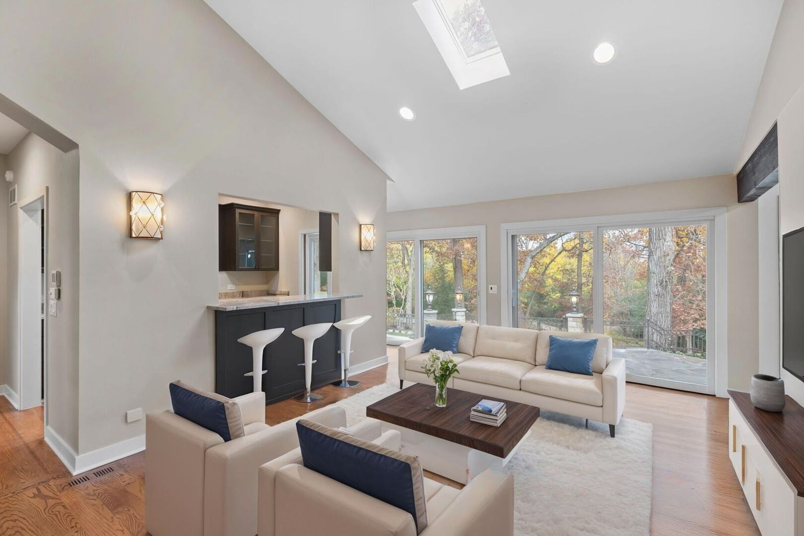 12 Rock Ridge Lane Barrington Hills, IL 60010 - Photo 13 of 52 a living room with furniture and a fireplace