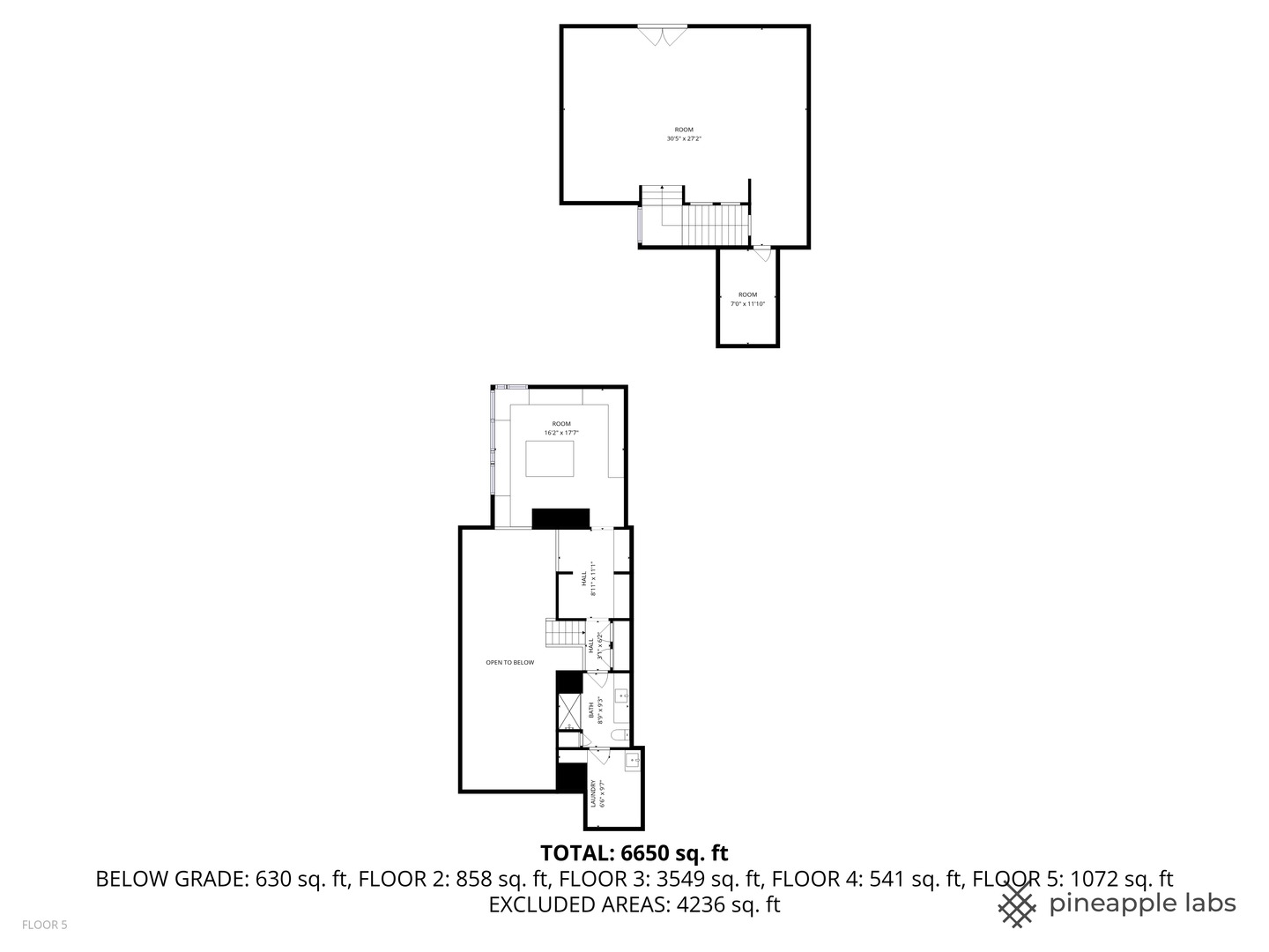 12 Rock Ridge Lane Barrington Hills, IL 60010 - Photo 49 of 52 a black and white photo of a floor plan