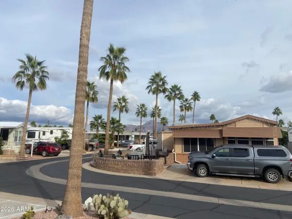 a car parked in front of a building