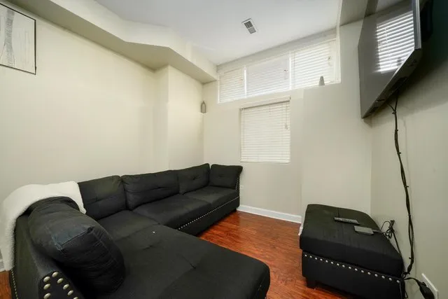 a living room with furniture and a couch