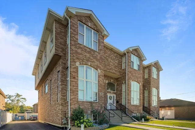 a front view of a building