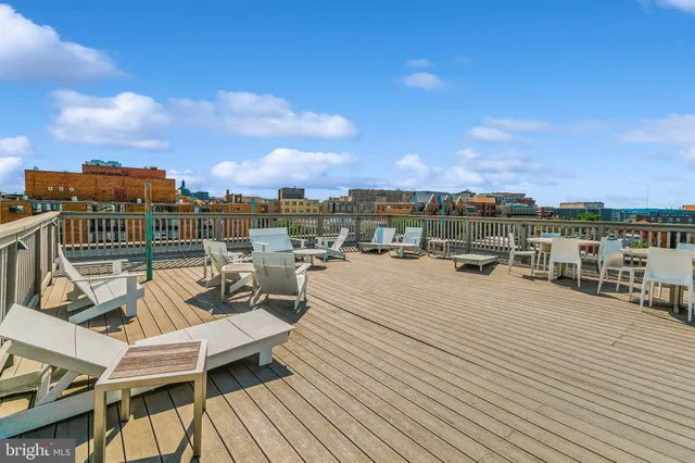a view of a terrace with chairs