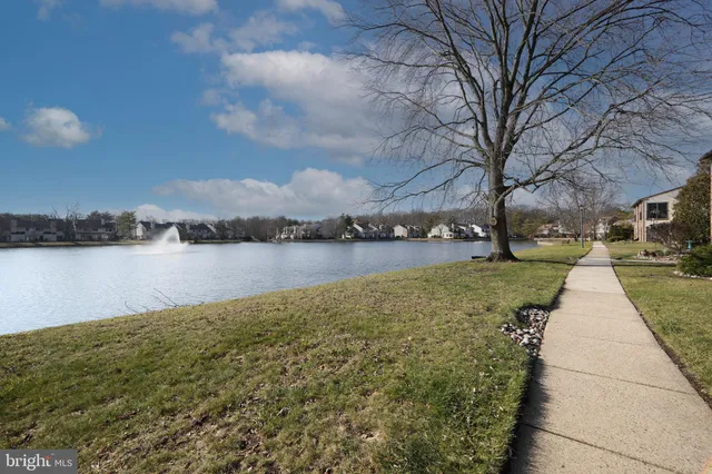 a view of a lake with houses