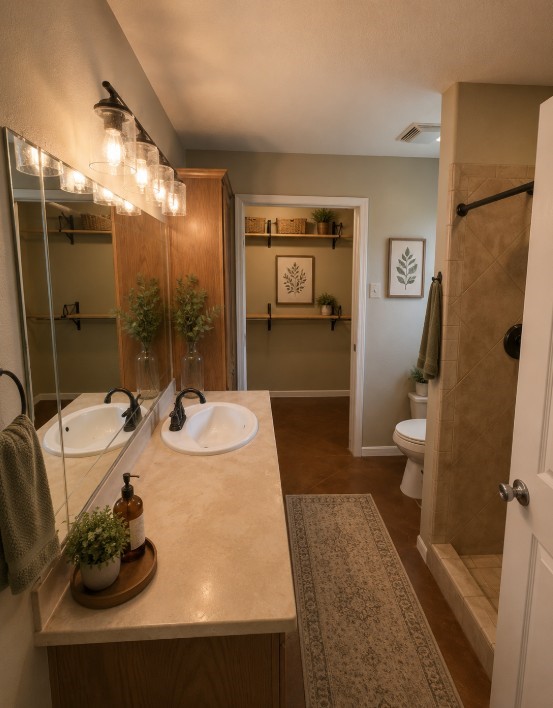 2376 Highway 61 Devers, TX 77538 - Photo 9 of 17 a bathroom with a sink a toilet and shower