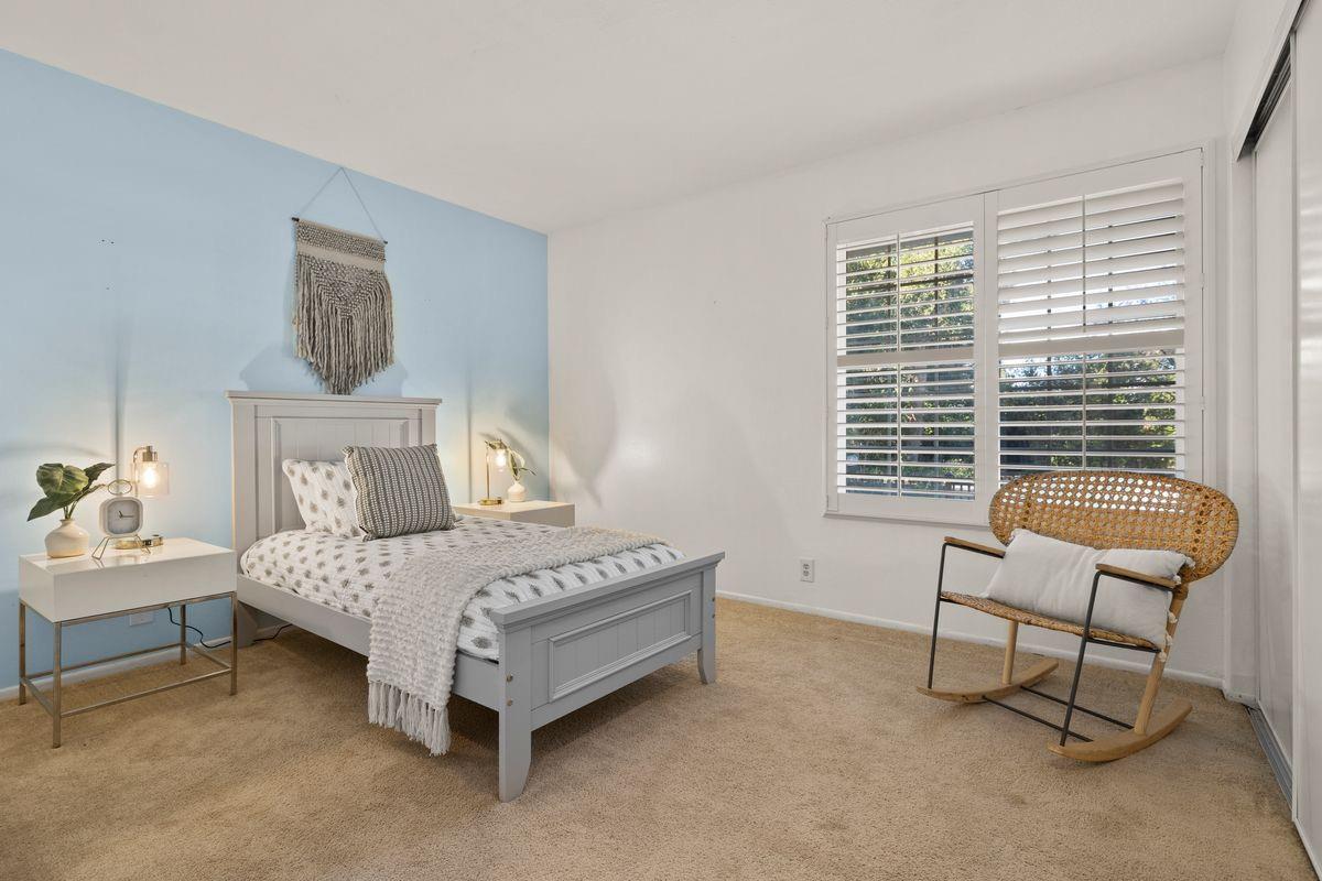 2230 South Rice Road Ojai, CA 93023 - Photo 16 of 26 a bedroom with a bed and a window