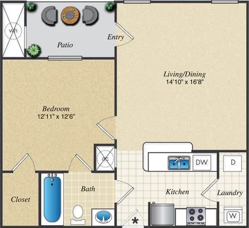 $1,077 | 12101 Dessau Road, Unit 704, Austin, TX 78754