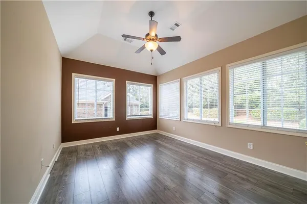 an empty room with a window