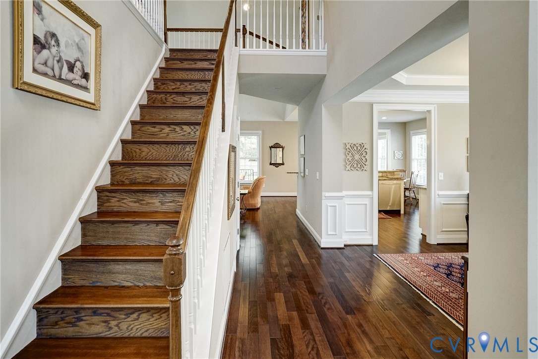 3606 Edenfield Road Midlothian, VA 23113 - Photo 8 of 67 Two-story foyer featuring dark wood-finish floorin