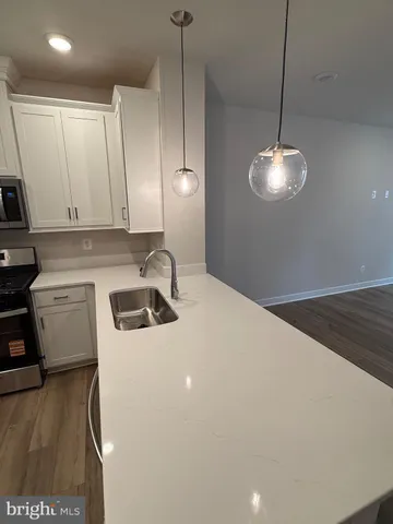 a kitchen with a sink a stove and refrigerator