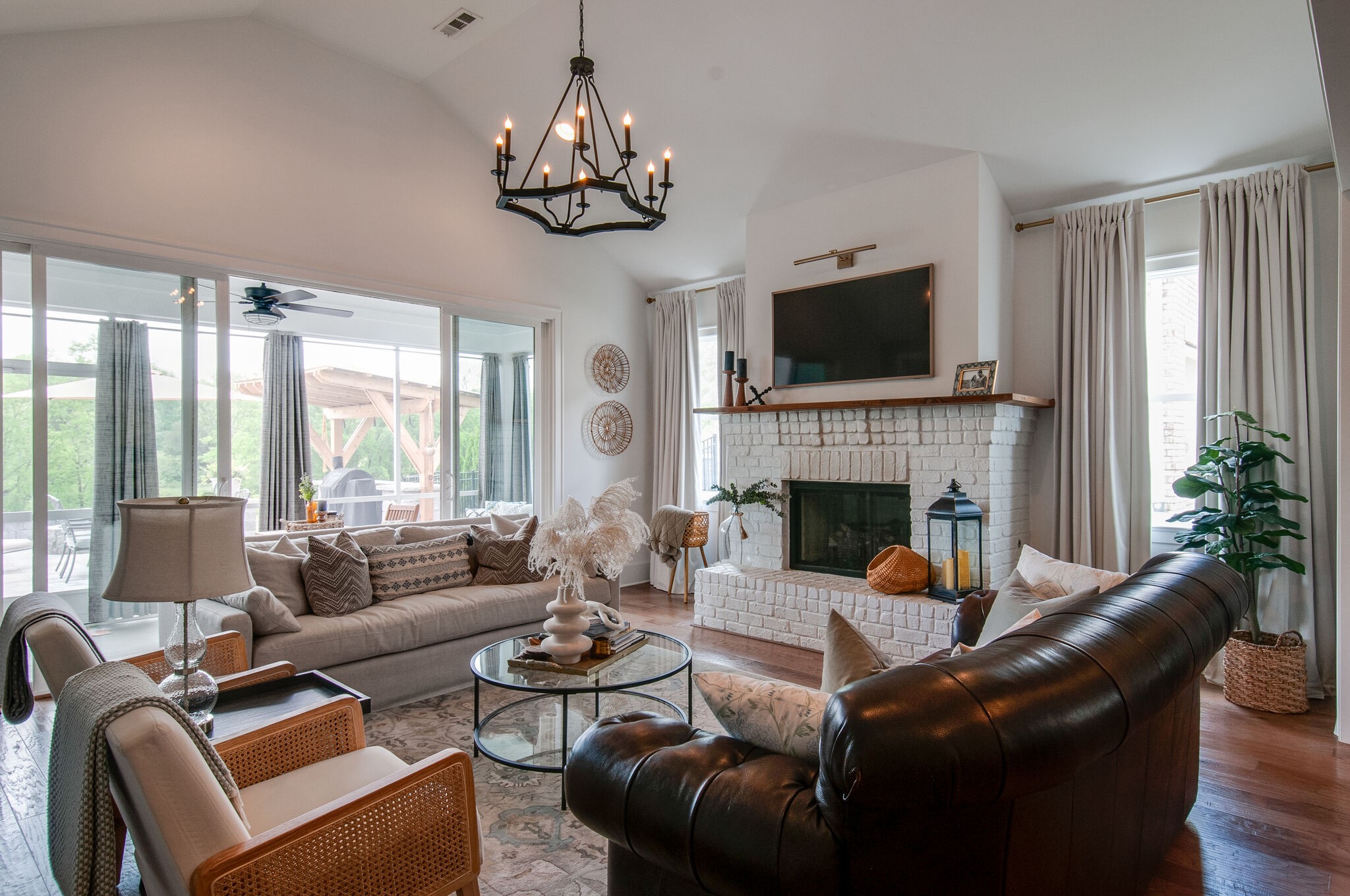 430 Beamon Drive Franklin, TN 37064 - Photo 21 of 62 a living room with furniture a flat screen tv and a large window