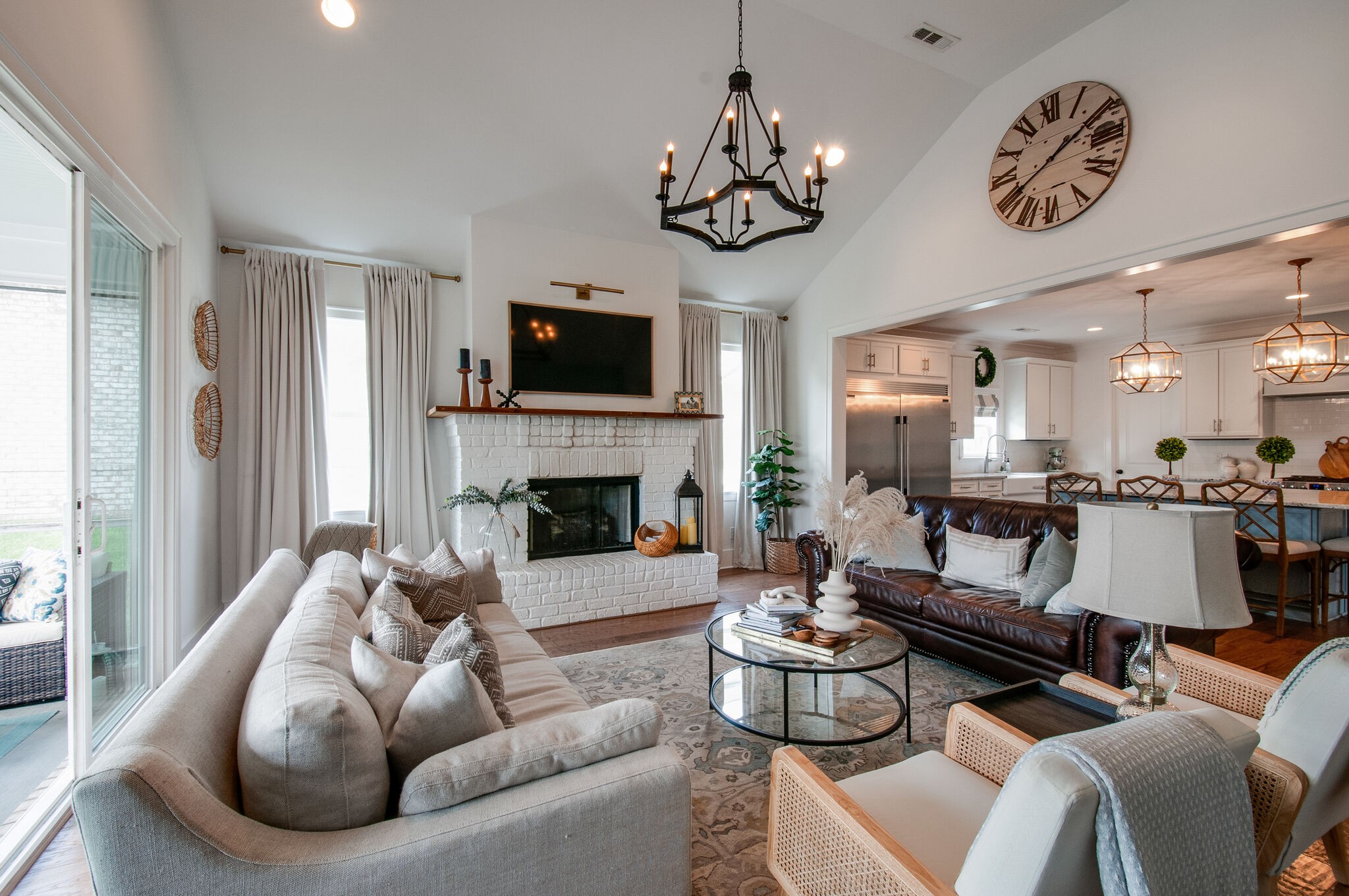 430 Beamon Drive Franklin, TN 37064 - Photo 22 of 62 a living room with furniture a fireplace and a flat screen tv