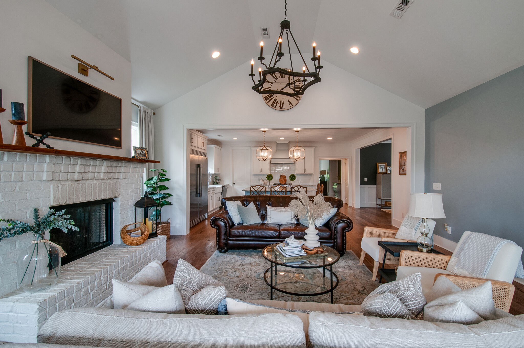 430 Beamon Drive Franklin, TN 37064 - Photo 23 of 62 a living room with furniture fireplace and flat screen tv