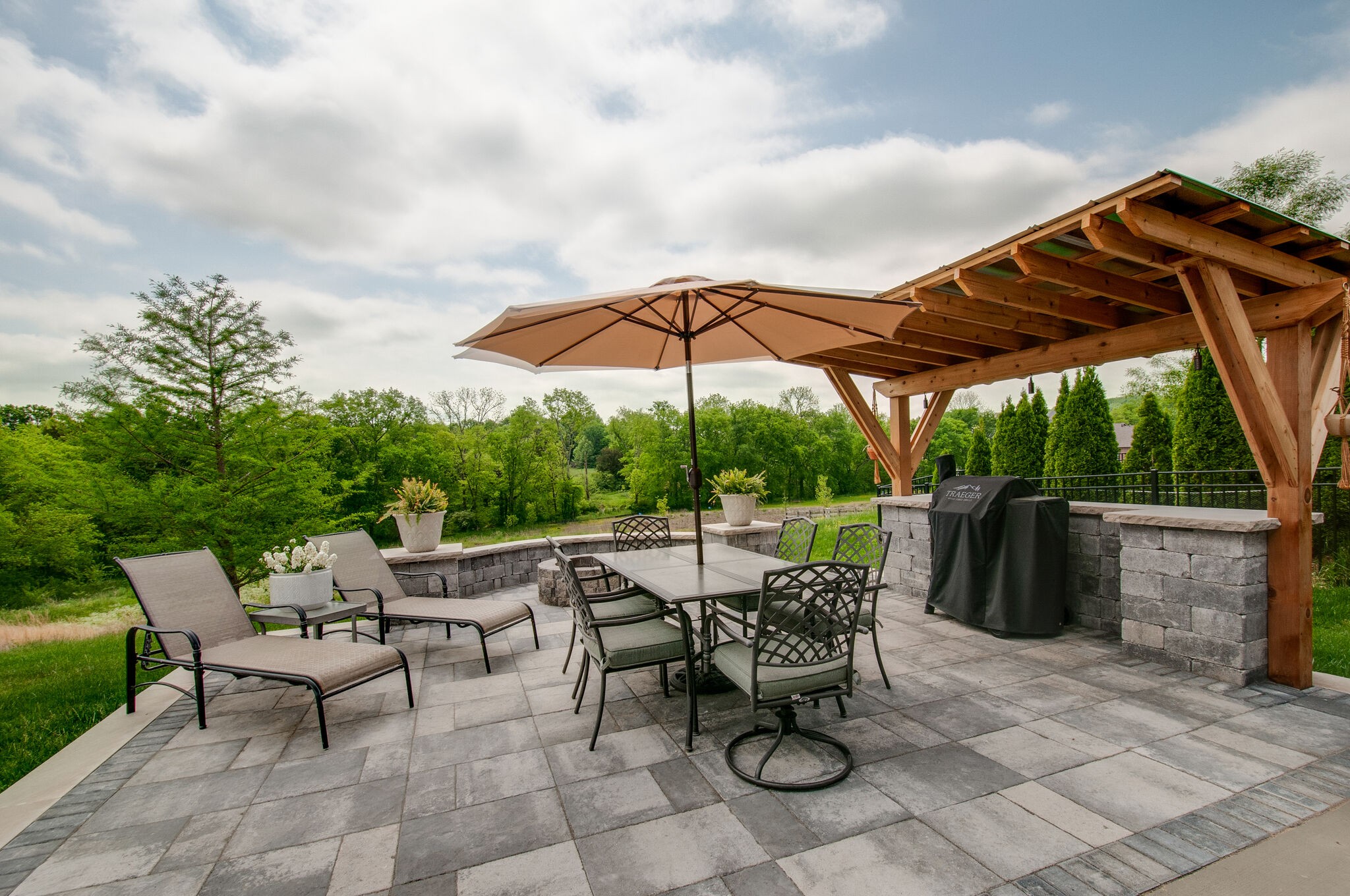 430 Beamon Drive Franklin, TN 37064 - Photo 48 of 62 a view of table and chairs under an umbrella