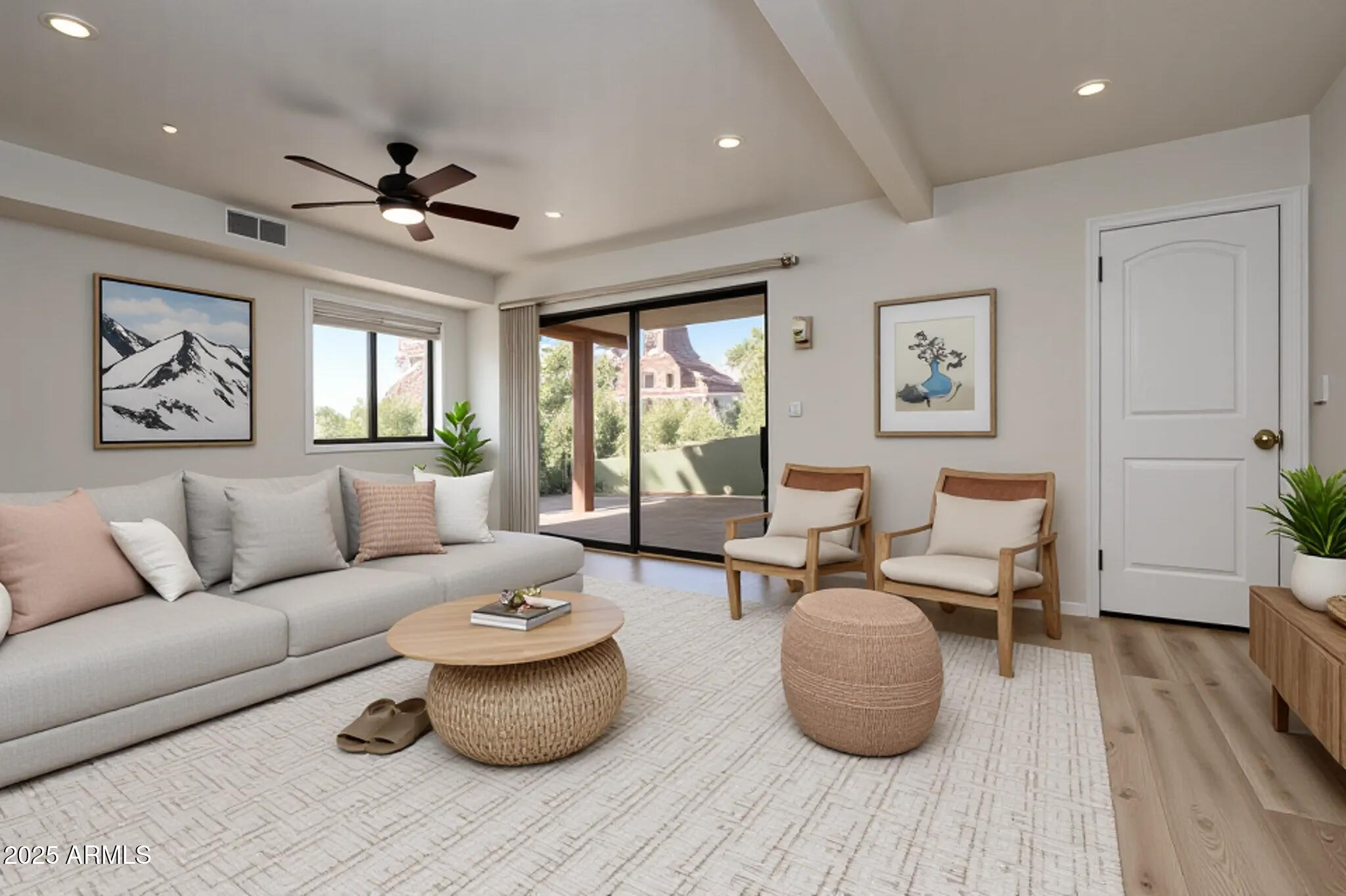 1050 Lee Mountain Road Sedona, AZ 86351 - Photo 15 of 78 a living room with furniture and a large window
