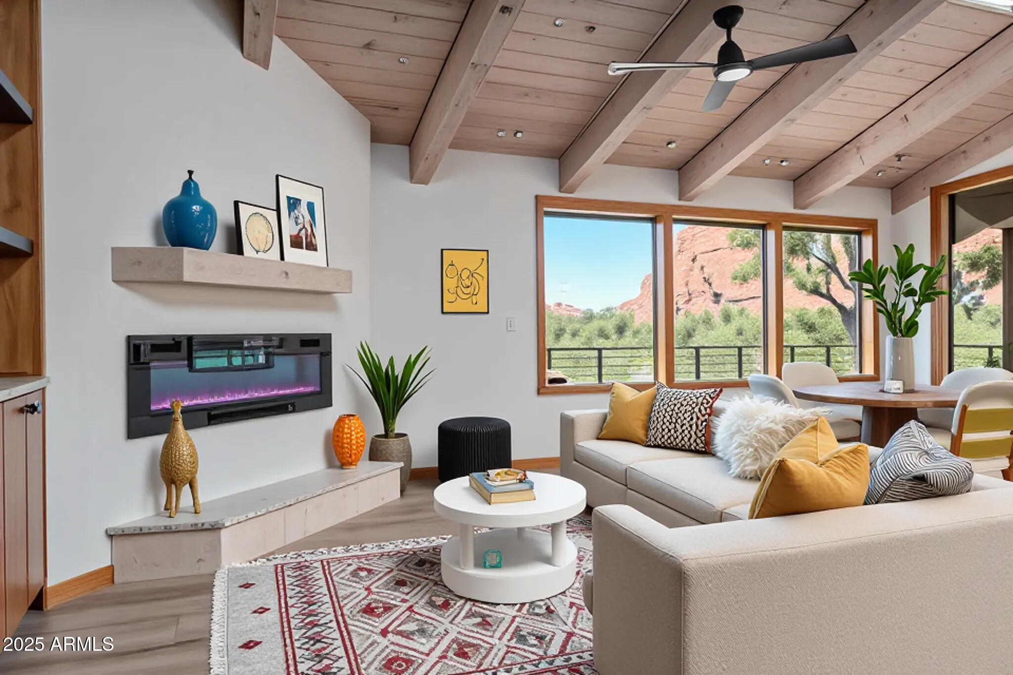 1050 Lee Mountain Road Sedona, AZ 86351 - Photo 4 of 80 a living room with furniture and a large window