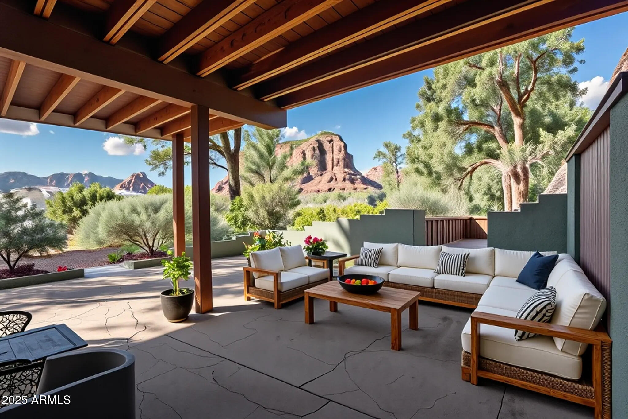 1050 Lee Mountain Road Sedona, AZ 86351 - Photo 8 of 80 Lower Patio AI staging