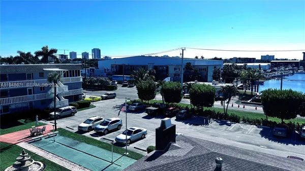 a view of a terrace with sitting area